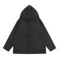 Open Front Cardigan Coat Loose Lazy Style Hooded Sweater