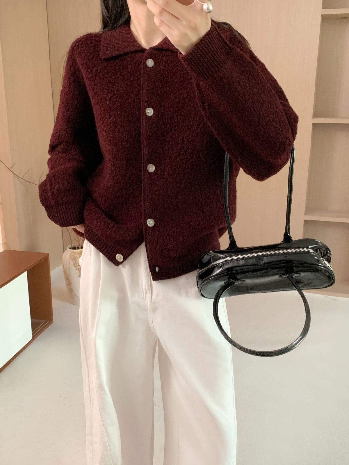 Women's Elegant  Warm Thick Lamb Fur Coat