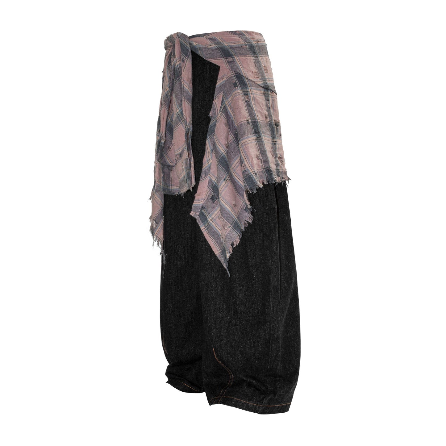 Deconstructed Design  Loose Wide-Leg Jeans