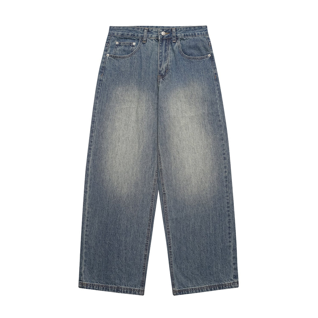 Denim Wide Leg Pants Loose Fit Long Trousers