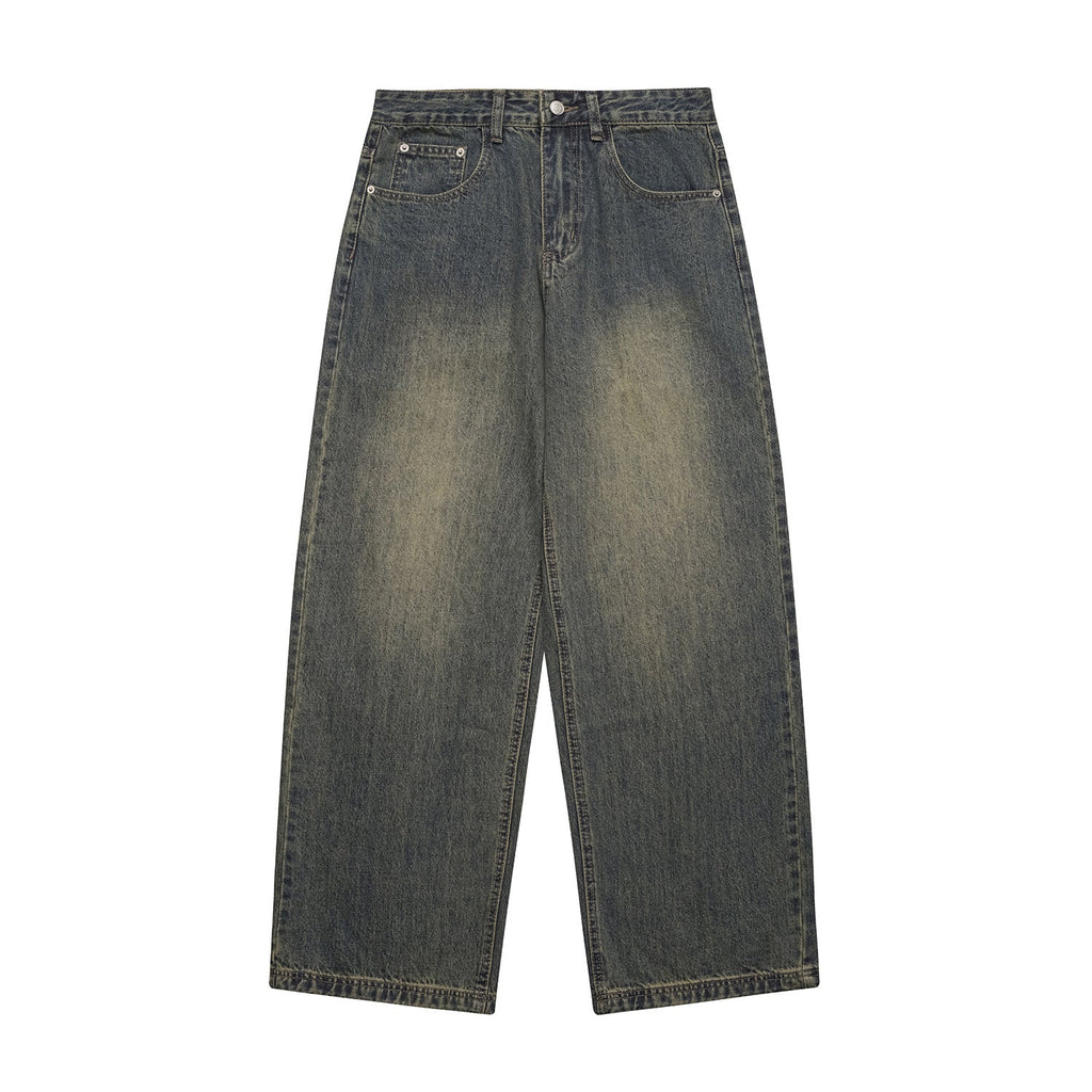 Denim Wide Leg Pants Loose Fit Long Trousers
