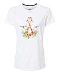 Giraffe Zen-sation Tee: The Stand Tall, Sit Still Women's Recycled T-Shirt